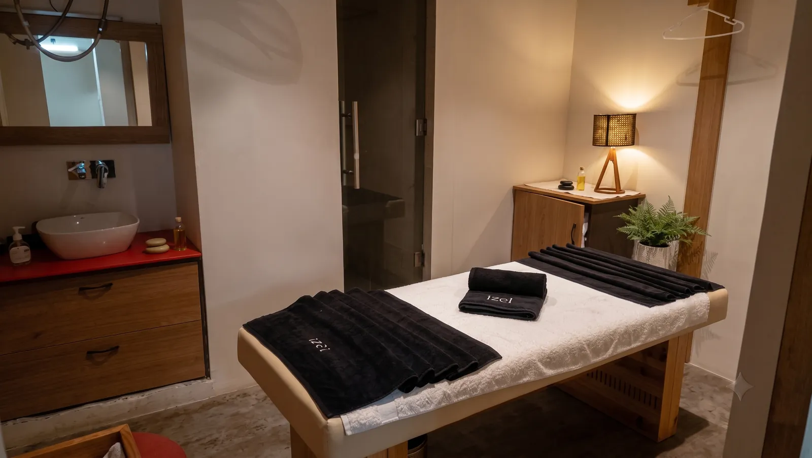 A calm, unhurried treatment space at IZEL